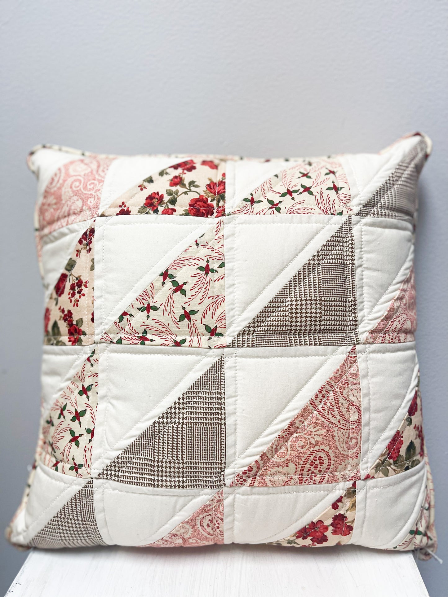 Roses Quilted Accent Pillow