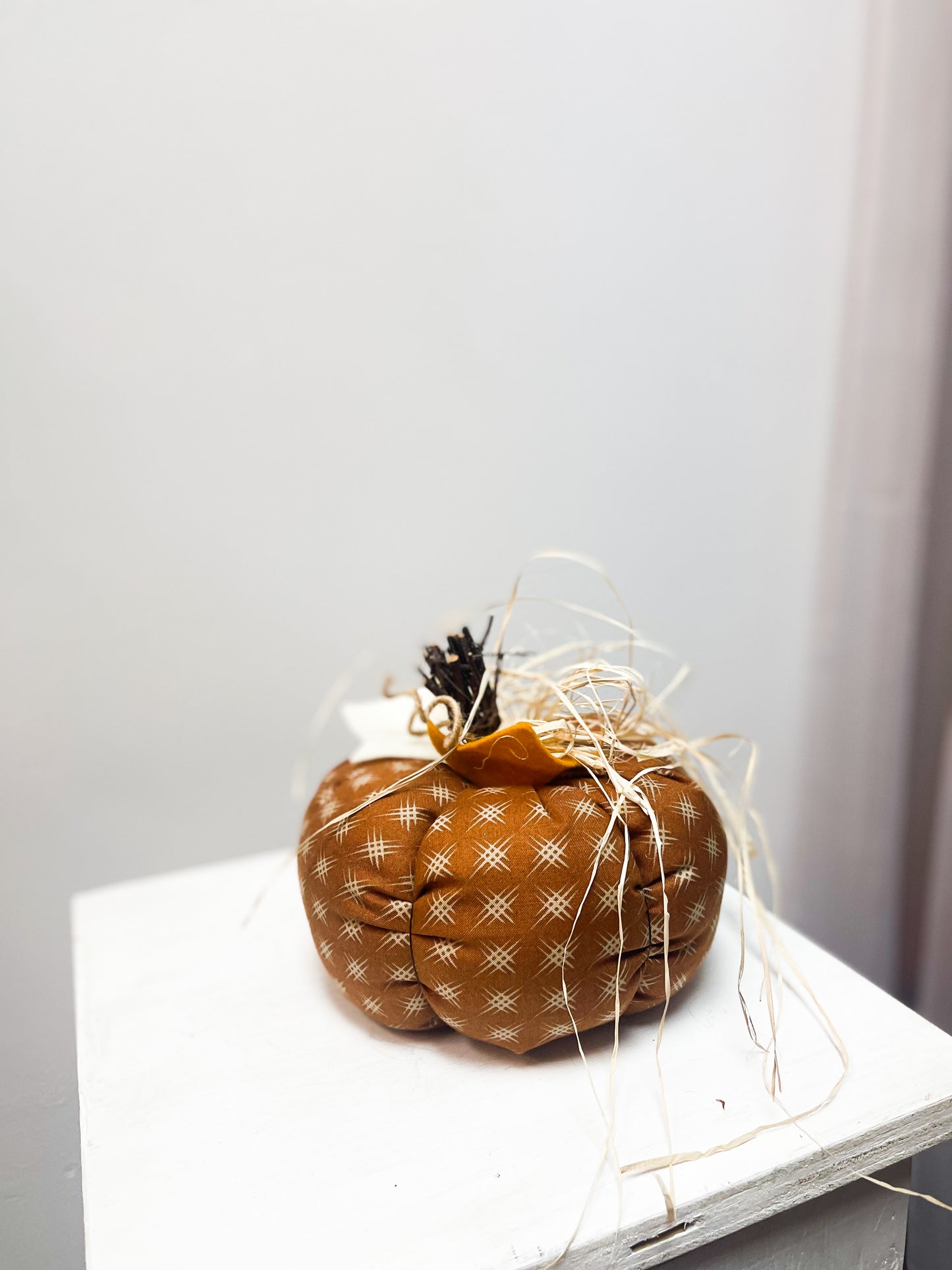 Large Handmade Fabric Pumpkin Decorations