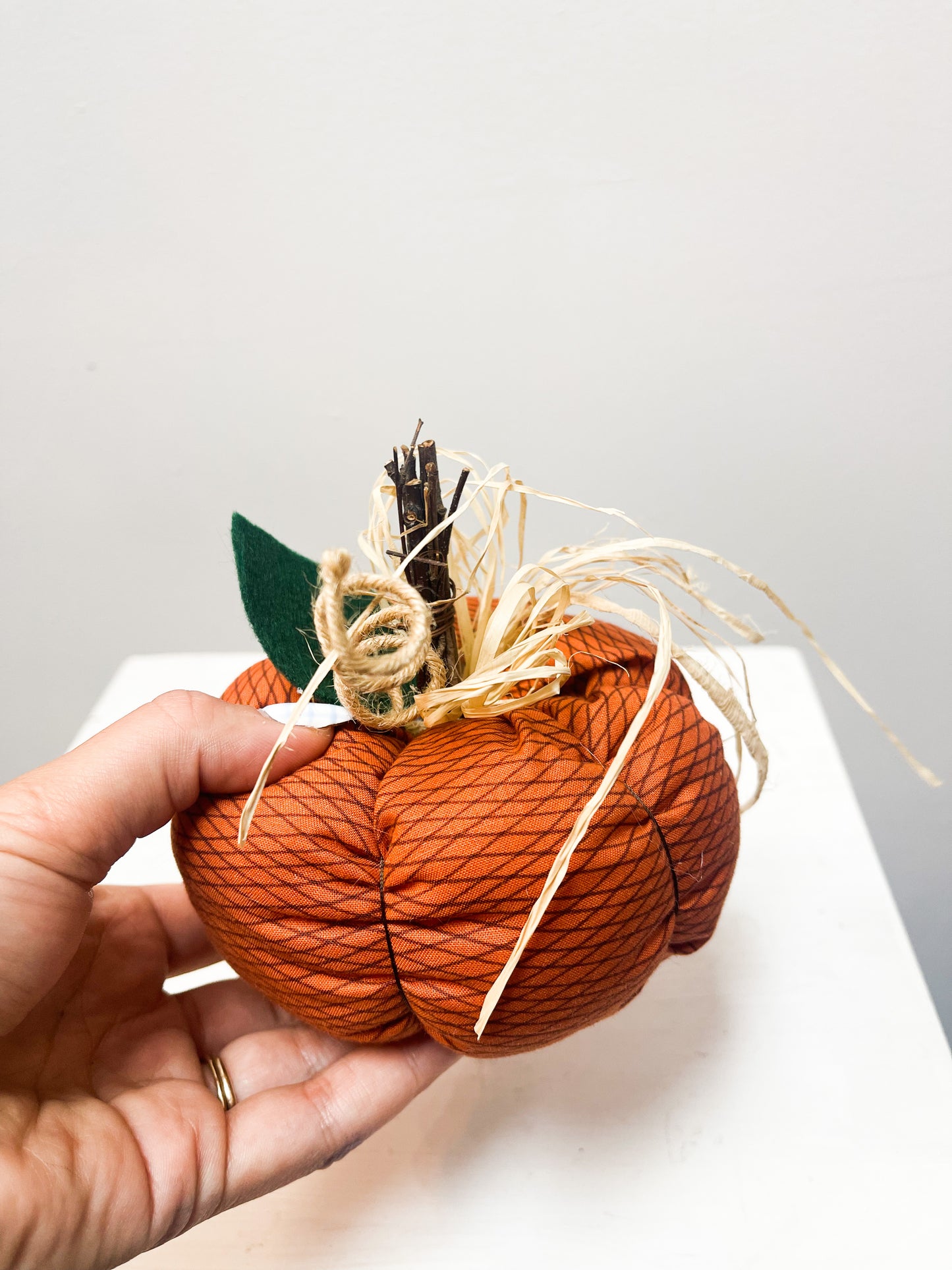 Medium Handmade Fabric Pumpkins