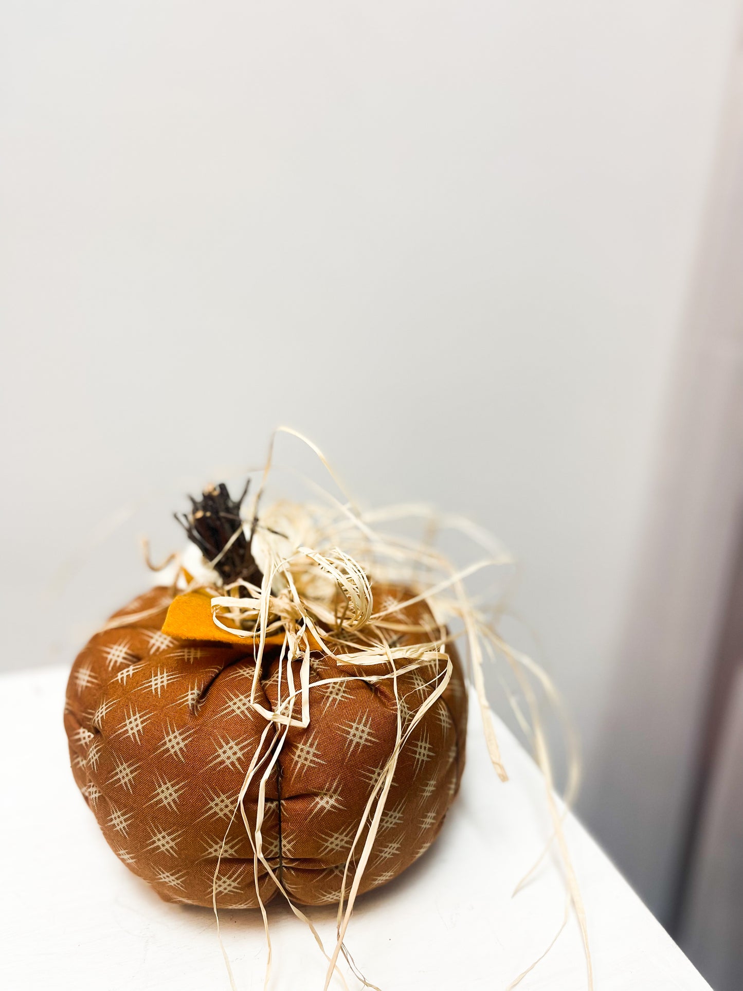 Large Handmade Fabric Pumpkin Decorations