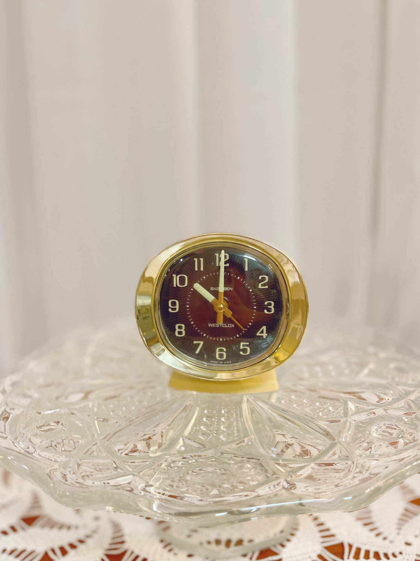 Baby Ben Gold & Cream Alarm Clock