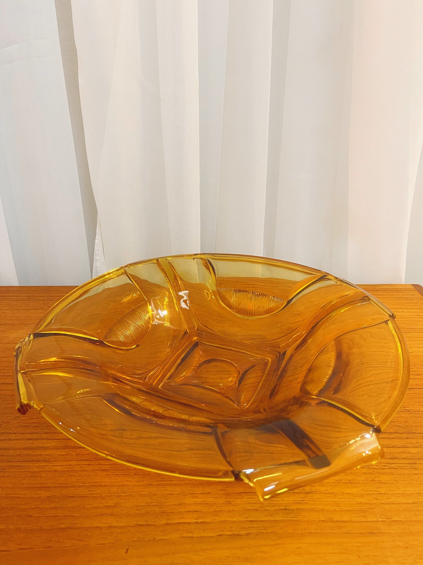 Amber Glass Fruit Bowl