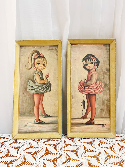 Pair of Maid Ballerinas Framed Wall Art